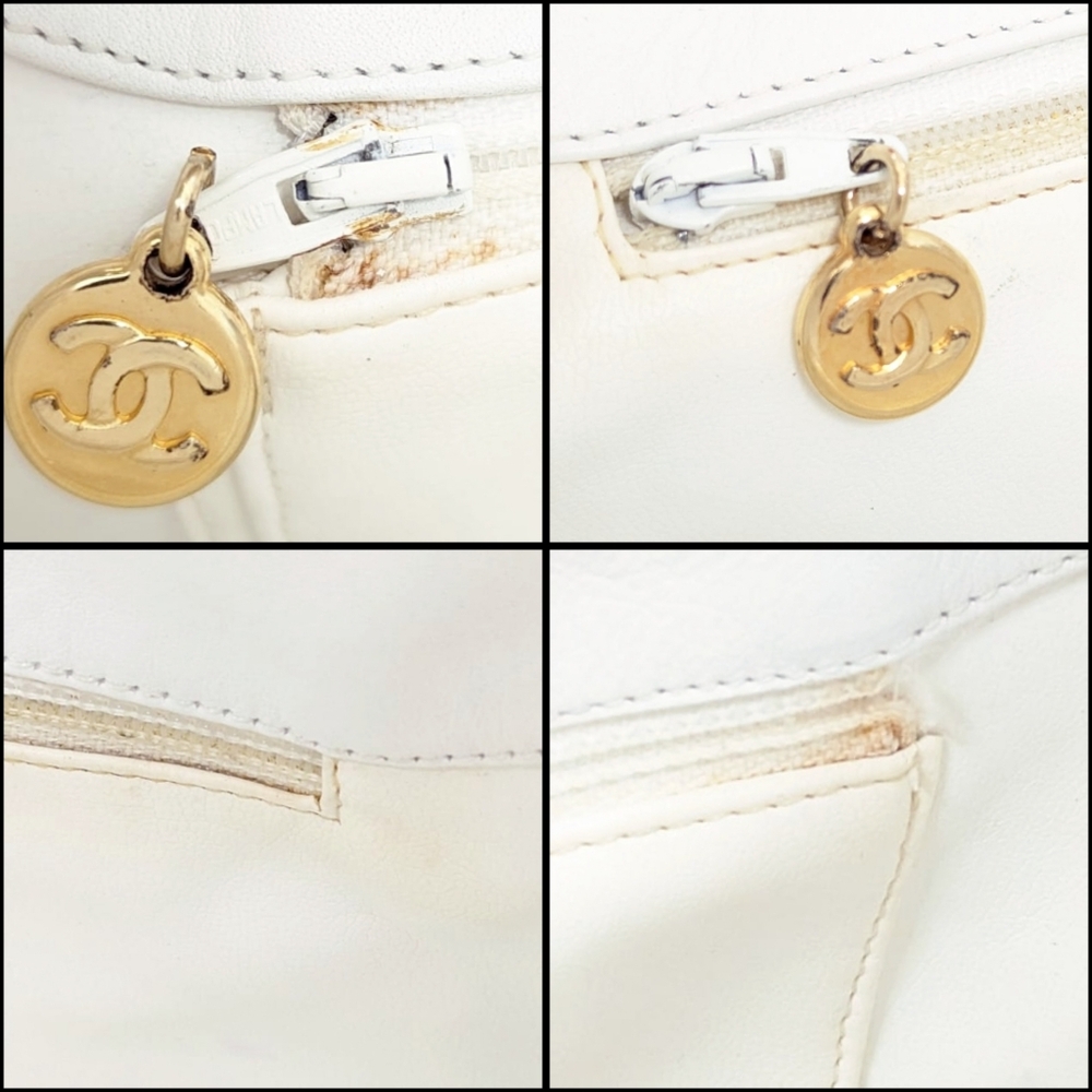 ✨️💎Authentic Chanel White Qualited Lambskin Hobo Bag - Picture 7 of 16